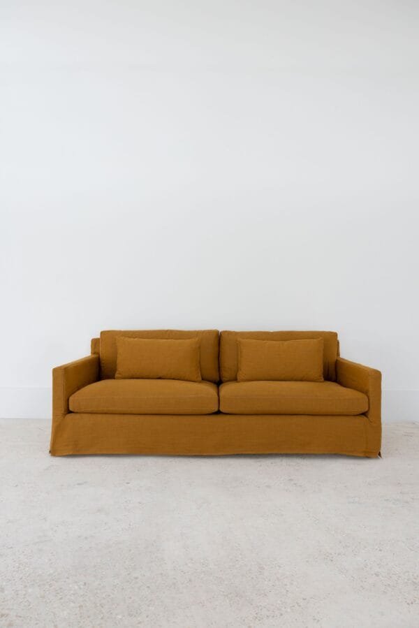 Feather Cloud Sofa, Slipcovered linen Sofa - Image 4