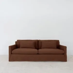 Feather-down Sofa | Slipcovered Linen Sofa | JS018