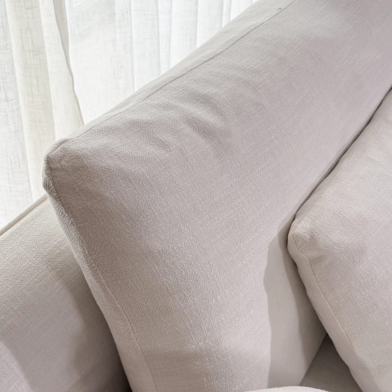 Slipcovered Linen Sofa (Hyacinth Sofa Couch JS250647) - Image 5