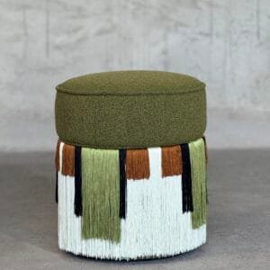 Tassel Ottoman - OT-021 | Handcrafted Decorative Footrest & Accent Stool