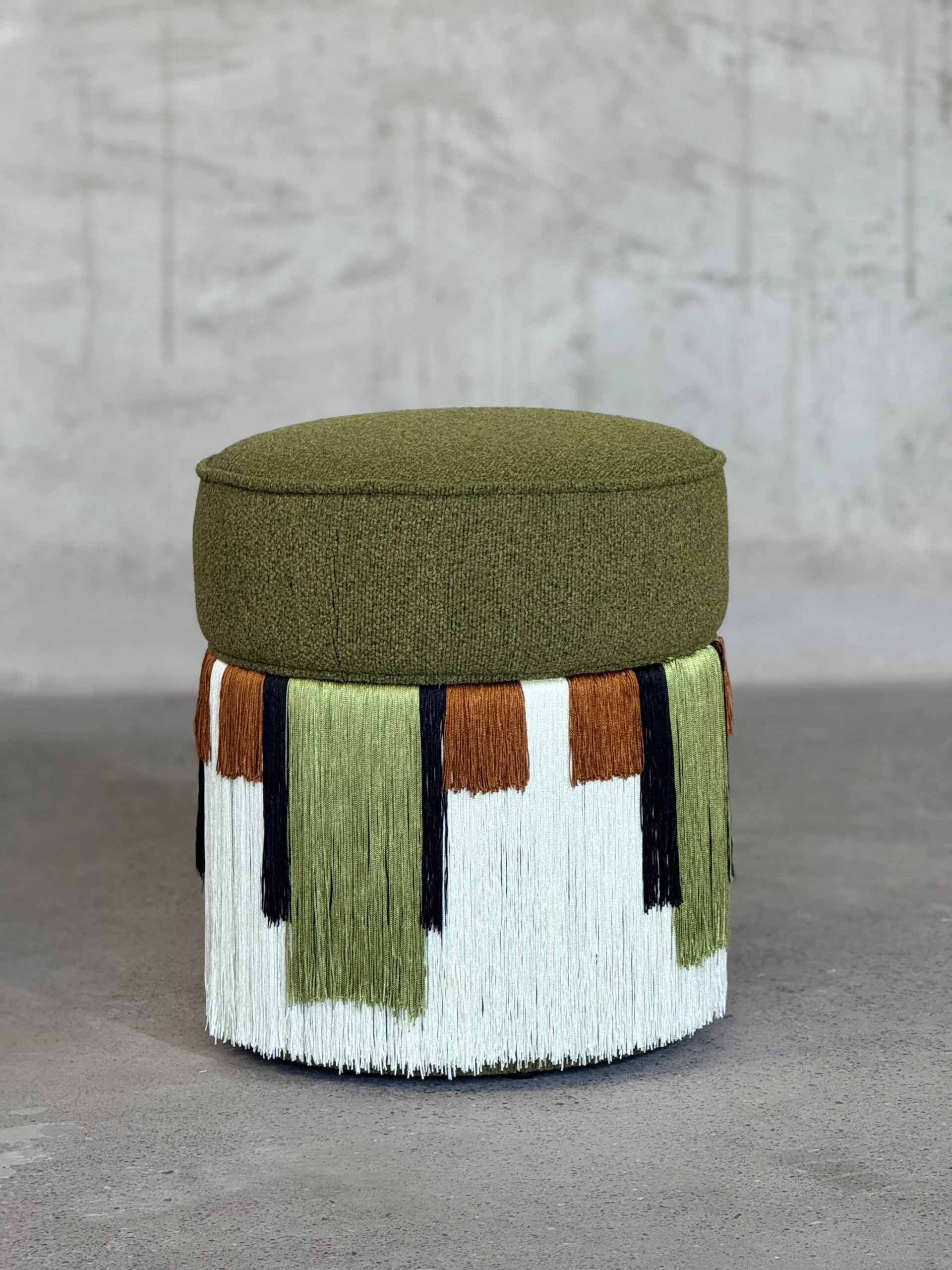 Tassel Ottoman - OT-021 | Handcrafted Decorative Footrest & Accent Stool