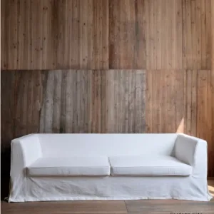 Luxury Linen Sofa Slipcover with Down Feather Fill Couch (JS014)