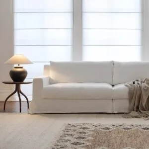 Linen Slipcovered Sofa | Modular Fabric Sofa | JS017