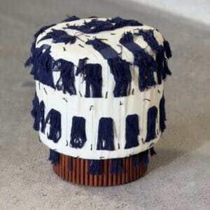 PatternedPouf Ottoman - OT-024 | Handcrafted Decorative Footrest & Accent Stool