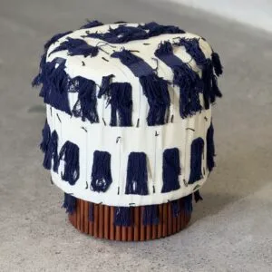 PatternedPouf Ottoman - OT-024 | Handcrafted Decorative Footrest & Accent Stool