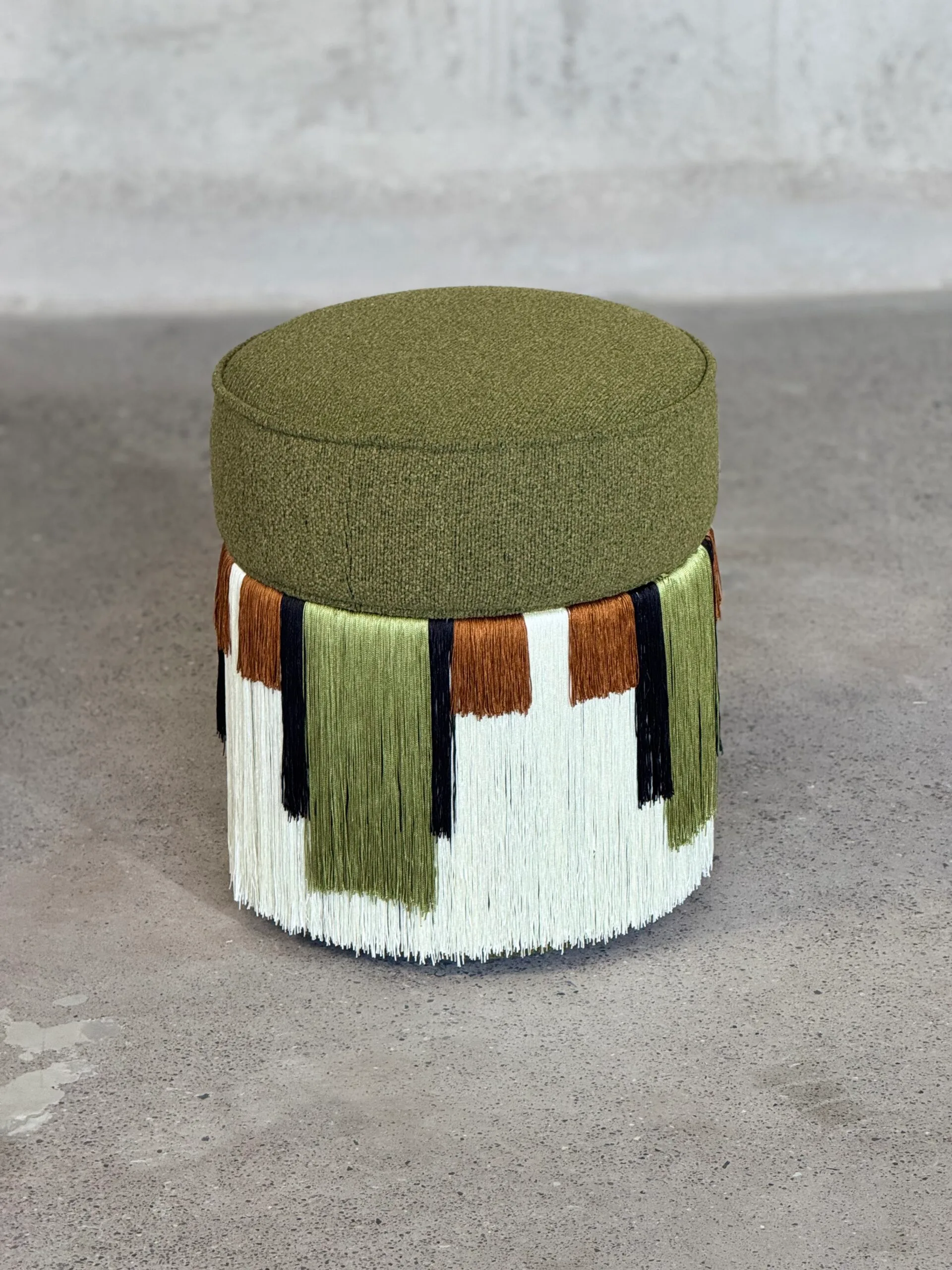 Tassel Ottoman - OT-021 | Handcrafted Decorative Footrest & Accent Stool - Image 3
